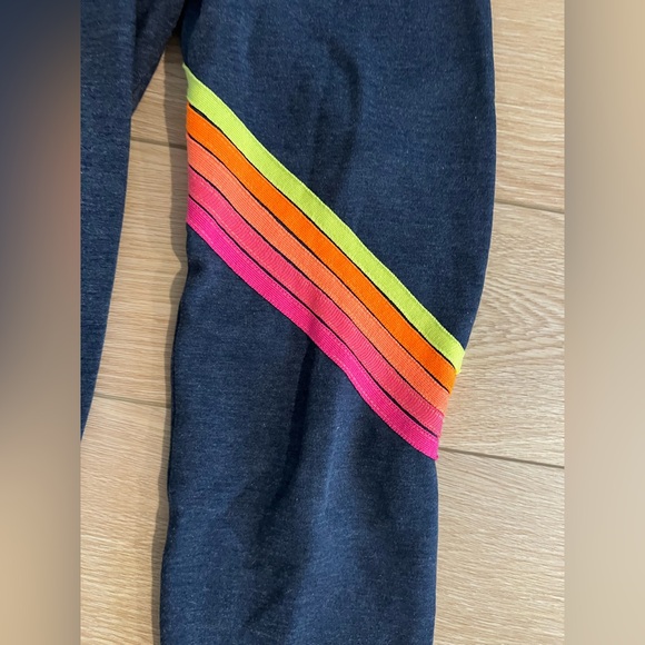 Aviator nation navy blue chevron striped sweatpants size xs - Picture 4 of 11
